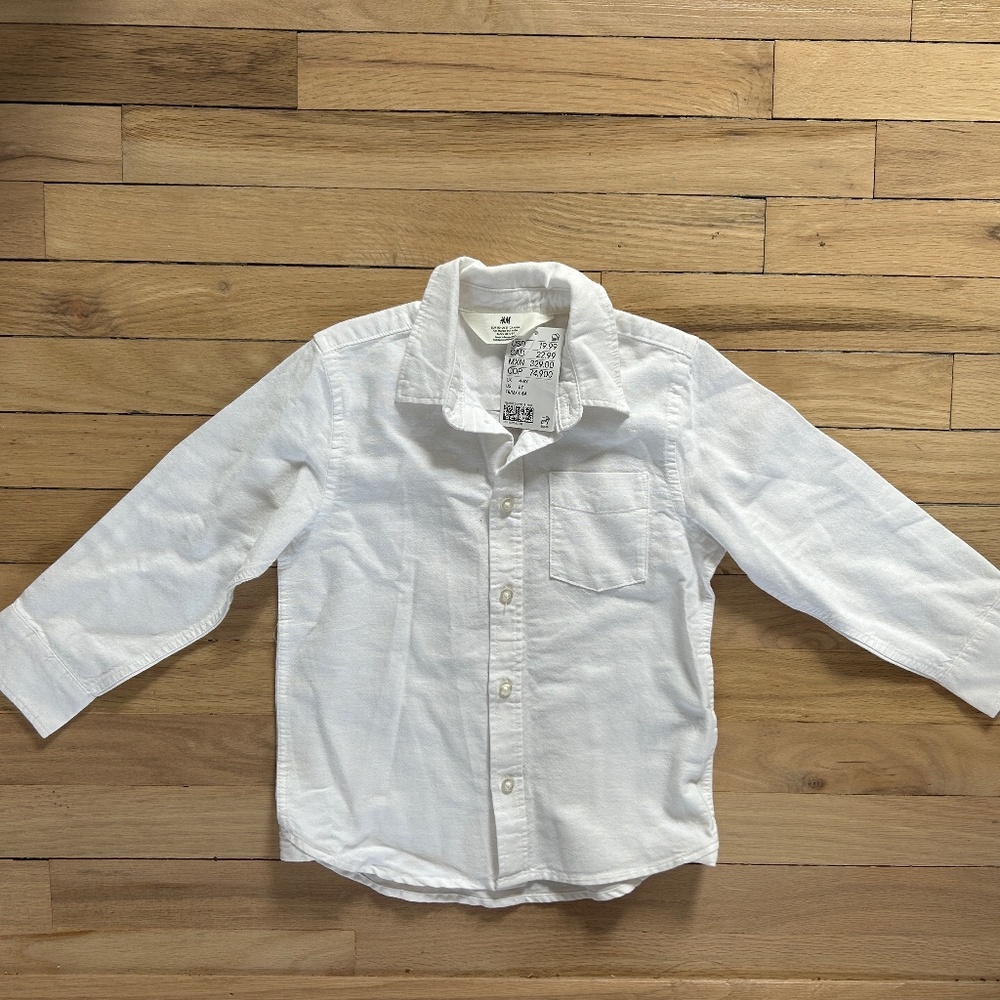 NWT H&M button up white shirt